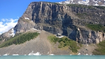Breathtaking cliffs at Lake Louise Alberta 