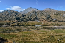 Breathtaking view of Rohan from Edoras AKA Mt Sunday in New Zealand