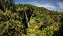 Bridal Veil Falls in Waikato New Zealand  