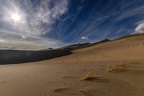 Brilliant sky over North Americas tallest dunes 