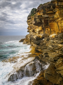 Bronte cliffside on a cloudy morning NSW Australia 