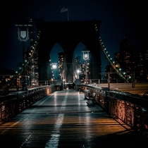 Brooklyn Bridge at night Brooklyn NYC