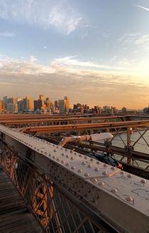 Brooklyn bridge from Manhattan New York City