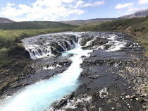 Bruarfoss Waterfall in Iceland 