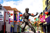 Bruce Lee Sculture - Chinatown Los Angeles