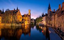 Bruges Belgium at Blue Hour 