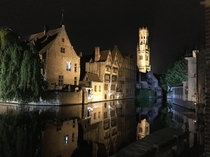 Bruges Belgium by night