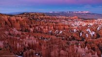 Bryce Canyon after sunset 