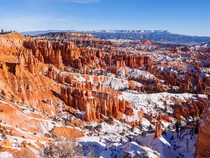 Bryce Canyon with snow 