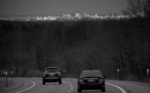 Buffalo NY from the   miles outside the city Photo taken by Harry Scull Jr