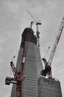 Building being constructed in London England 