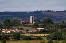 Burrowbridge village in England 