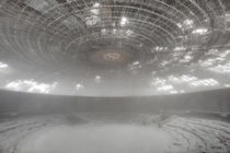 Buzludzha ideological monument in Bulgaria Abandoned after the fall of the USSR