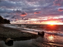Calm sunset after the storm Lake Erie 