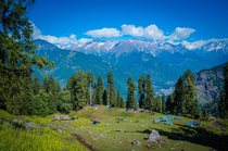 Camp at Tilgun  feet in the Himalayas 