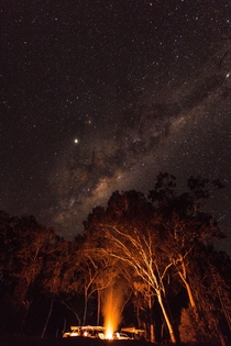 Camp under the Milky Way in Northern NSW Australia 