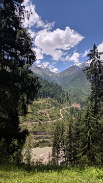 Camping in a Himalayan valley 