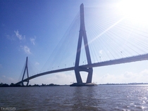 Can Tho bridge over the Mekong Delta Vietnam 