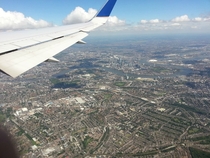 Canary Wharf seen from the air 