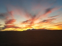 Capitan Mountains in New Mexico at sunset on November th 