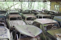 Car cemetery in France  been sat here since the s