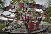 Carousel Ride at an Abandoned Zoo in Ontario Canada 