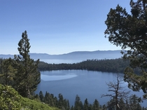 Cascade Lake and Lake Tahoe California 