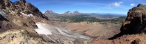 Cascade Peaks view from near the the top of old volcano Broken Top Bend OR  iphone pano