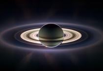 Cassinis photo of Saturn with a photobomb by the Pale Blue Dot 