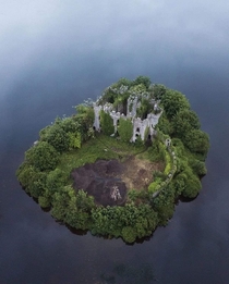 Castle ruins on an Island in Ireland