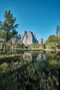 Cathedral Rocks Reflection in Yosemite Valley California  haileechen