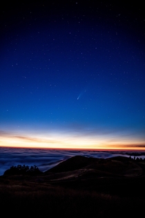 Caught some long exposures of Neowise on Mount Tam this Sunday 