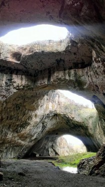 Caved in cave Devetashka Bulgaria