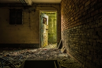 cellar door beneath an abandoned russian military hangar x 