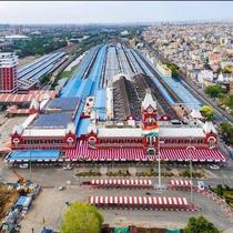 Central railway station Chennai India