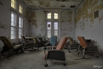 Chairs Inside an Abandoned State Hospital 