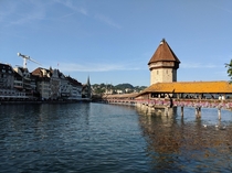 Chapel Bridge in the city of Lucerne