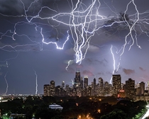 Chicago during a storm