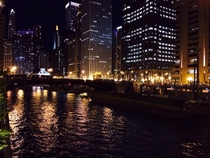 Chicago Illinois at night 