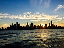 Chicago Illinois at Sunset 