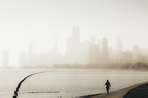 Chicago on a hazy morning