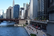 Chicago Riverwalk in Full Summer Swing 