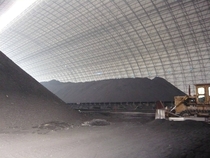 Chinas largest powdered coal storage area near Huaneng Power Plant in Beijing 