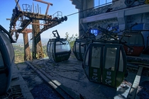 Chinese cable car station Abandoned since a lethal accident in the s