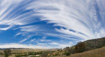 Cirrus clouds panorama in Australia 