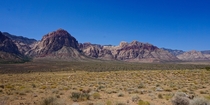 Clear blue sky last Saturday at Red Rock Canyon Las Vegas Nevada 