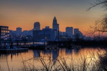 Cleveland at dusk 