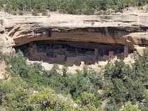 Cliff Palace Mesa Verde National Park Colorado USA See people at middle right for scale August  