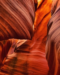 Close up of the beautiful rock formations formed from water eroding away the rocks in Rattlesnake Canyon Arizona 