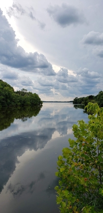 Cloud reflections on Lake Galena Bucks County PA 